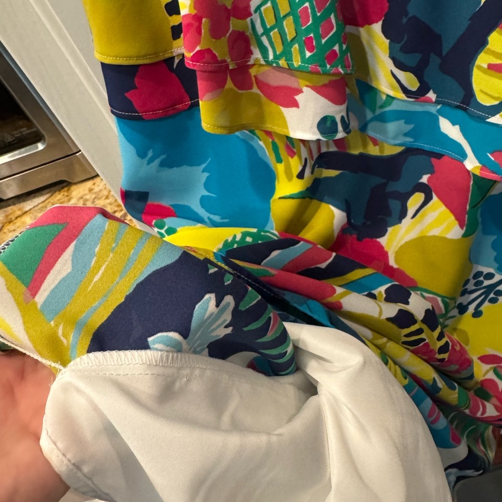 J. Crew Blue and Pink Asymmetrical Sundress - Picture 4 of 6